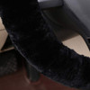 Fluffy Wool Sheepskin Fuzzy Black Car Steering Wheel Cover for Universal Auto Steering Wheel 14 1215 12inch AntiSlip Sof