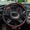 KAFEEK Wood Grain Steering Wheel Cover Universal 15 inch Microfiber LeatherAntiSlip Odorless