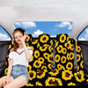 Ldntly 12PCS Sunflower Front and Rear Bench Seat Cover Full SetCar Accessories Sunflower Gifts for WomenSteering Wheel C