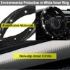 Xizopucy Diamond Leather Bling Steering Wheel Cover Universal Car Steering Wheel Protector with Crystal Rhinestones Anti