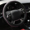Rueesh Microfiber Leather Steering Wheel Cover AntiSlip Matte Finish Auto Car Wheel Cover Universal 15 Inch Wheel Cover