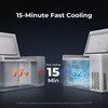 BougeRV 12 Volt Refrigerator 12V Car Fridge 23 Quart Portable Freezer Compressor Cooler 1224V DC 110240 Volt AC for Truc