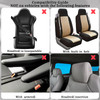 Woanger 47 Car Seat Cover Full Set for Women Included Car Front Rear Seat Fluffy Steering Wheel Cover Belt Automotive Fl