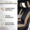 Woanger 47 Car Seat Cover Full Set for Women Included Car Front Rear Seat Fluffy Steering Wheel Cover Belt Automotive Fl