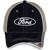 CFS Ford Racing Hat for Men Blue Gray Ford Baseball Cap White Oval Logo