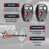 2 Keyless Entry Remote Key Fob 3 Button