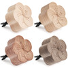 Zubebe Aroma Wood Essential Oil Diffuser 4 Packs Minimalistic Decor Car Air Freshener Flower Diffuser with Aromatherapy