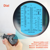 4in1 DEF Antifreeze Coolant Refractometer for Automobile Antifreeze System Diesel Exhaust Fluid Battery Acid and Windshi
