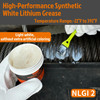 Multi Purpose White Lithium Grease 352 Oz for Automotive Brake Calipers Door Hinges Bike Bearings Tracks High Temp Heavy