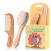 YarraModes Baby Goat Hair Brush and Comb Set for Newborns Toddlers EcoFriendly Safe Brush Natural Wooden Comb Soft Brist