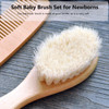YarraModes Baby Goat Hair Brush and Comb Set for Newborns Toddlers EcoFriendly Safe Brush Natural Wooden Comb Soft Brist