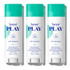 Supergoop PLAY Lip Shield SPF 30 with Mint 3 Pack Hydrating SPF Lip Balm Moisturizing Lip Treatment For Dry Cracked Lips