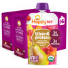 Happy Tot Organics Stage 4 Baby Food Pouches Gluten Free Vegan Snack Fiber Protein Fruit Veggie Puree Pears Raspberries