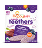 Happy Baby Organics Baby Snacks Gentle Teething Wafers Gluten Free Vegan Blueberry Purple Carrot 12 Count Pack of 6