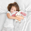 YOUBLEK Bunny Stuffed AnimalStrawberry Reversible Cuddle Bunny Plush Doll with Zipper Cute Soft Rabbit Toys Pillow for K