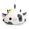 Onsoyours Cute Cow Plushie with Sunflower Headwear Soft Stuffed Milk Love Cow Squishy Plush Animal Toy Flower Cow Pillow