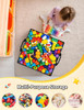 YOHOOLYO 2 In 1 Toy Storage Bin Play Mat Storage Box for Kids Children Space Adventures DesignNursery Playroom Basket fo