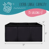 SoftOwl Extra Large Toy Storage Organizer with Lid Sturdy Collapsible Toy Chest Storage Box Design Toys Bin with Divider