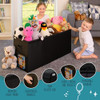 SoftOwl Extra Large Toy Storage Organizer with Lid Sturdy Collapsible Toy Chest Storage Box Design Toys Bin with Divider