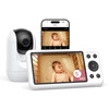 Momcozy Smart WiFi Baby Monitor with Camera and Audio 5 1080P Screen with Wall Mount Motion Cry Detection Safe FenceClea