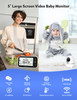 GoodBaby Baby Monitor with Camera and Audio No WiFi Remote PanTiltZoom Night Vision Temperature Sensor 2Way Talk 8 Lulla