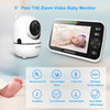 HelloBaby No WiFi Baby Monitor 5 Screen 30Hour Battery PanTiltZoom Video Upgrade with Camera and Audio Night Vision VOX
