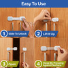 Child Safety Strap Locks 8Pack Baby Locks for Cabinets and Drawers Toilet Fridge More 3M Adhesive Pads Easy Installation