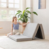 MLILY TriFold Memory Foam Mattress 4 inch Single Folding Mattress with Collapsible and Washable Cover Travel and Guest M