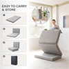 MLILY TriFold Memory Foam Mattress 4 inch Single Folding Mattress with Collapsible and Washable Cover Travel and Guest M