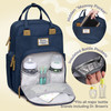 RUVALINO Diaper Bag BackpackMultifunction Baby Travel Bag with Changing pad Insulated Bottle Holders Pacifier Case Large