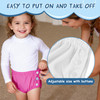 2PCS Reusable Swim Diapers Toddler Baby Swim Diaper Washable Snap Pool Swimming Diaper Soft and Silky Waterproof Diapers