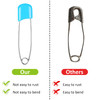 Joyberg 100 Pcs Diaper Pins Baby Safety Pins Diaper Pins for Cloth Diapers Heavy Duty Stainless Steel ABS Plastic Colorf