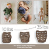 Noras Nursery Cloth Diapers 7 Pack with 7 Inserts 1 Wet Bag Waterproof Cover Washable Reusable One Size Adjustable Pocke