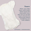 Esembly Tossers Disposable Bamboo from Viscose Diaper Liners for Cloth Diapers EarthFriendly FragranceFree ChlorineFree