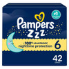 Pampers ZZZ Overnight Diapers Size 6 35 lbs 42 Count Nighttime Protection Disposable Baby Diaper Night Time Leak and Ski