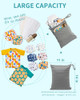 babygoal Wet Dry Bags 3 Pack Waterproof Reusable Travel Bags for Swimsuits Baby Cloth Diapers Beach Pool Gym Bag Wet Clo