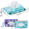 FEBSNOW 2 Pack Baby Wipe Dispenser Reusable Portable Wipe Holder Baby Wipes Container Travel Baby Wipes Refillable Wet W