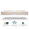 Organic Cotton Contoured Baby Changing Pad wWaterproof Foam Mattress Includes Soft Removable Washable Cover Safety Strap