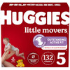 Huggies Size 5 Diapers Little Movers Baby Diapers Size 5 27 lbs 132 Count 2 Packs of 66 Packaging May Vary