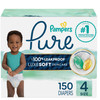 Pampers Pure Protection Baby Diapers Size 4 150 Count Up to 100 Leakproof Premium Plantbased Skin Protection Hypoallerge