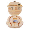 PAMBO Baby Tooth Box Keepsake for GirlsWooden Tooth Storage And Saver Box for Lost Teeth ChildrenNewborn Baby Birthday A