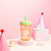 Zak Designs Kelso Tumbler Set 15 oz Unicorn LeakProof ScrewOn Lid with Straw Made of Durable Plastic and Silicone Perfec
