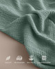 Blissful Diary Muslin Nursing Cover for Breastfeeding Breathable Breastfeeding Cover up with Arch Neckline for Women Nur