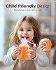 Silicone Reusable Baby Food Pouches with Straws 2 Pack Leakproof Refillable Squeeze Pouches Dishwasher Freezer Microwave