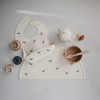 mushie Silicone Baby Bib Adjustable Fit Waterproof Bibs Whales