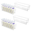 Vtopmart Breastmilk Storage Container 4PCS Set Clear Freezer and Fridge Organizer Bins Plastic Storage Bins for Breast M