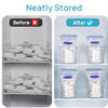 Vtopmart Breastmilk Storage Container 4PCS Set Clear Freezer and Fridge Organizer Bins Plastic Storage Bins for Breast M