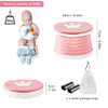 Travel Potty for Toddler Portable and Foldable Toilet Apply to Seat Emergency Toilet for Car Camping Outdoor IndoorPink