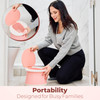 Portable Toddler Travel Potty with Silicone Insert Foldable Potty Chair for Car Road Trips SpillResistant Training Toile