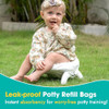 Potty Win 90 Counts Disposable Potty Liners Compatible with OXO Tot 2in1 Go Potty Potty Refill Bags for Toddler Travel U